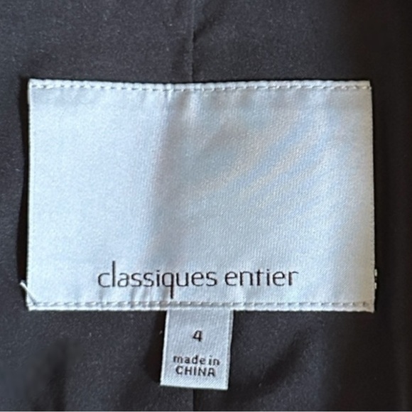 Classiques Entier Virgin Wool Blend Classic Black 3 Button Blazer Size 4 - Picture 7 of 9